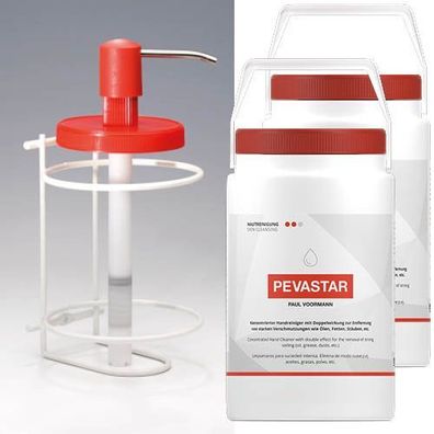 Pevastar Voormann Handwaschpaste / pastöser Handreiniger 2x3L - mit Wand-Spender