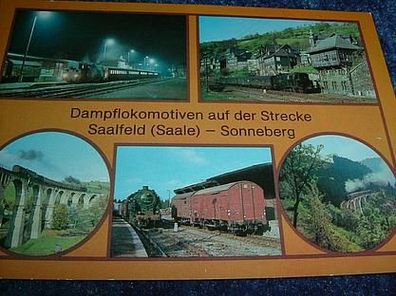 1567/ Ansichtskarte-Dampflokomotiven Saalfeld-Sonneberg