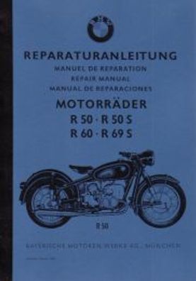 Reparaturanleitung BMW Motorräder R 50, R 50S , R 60, R 69S, Oldtimer