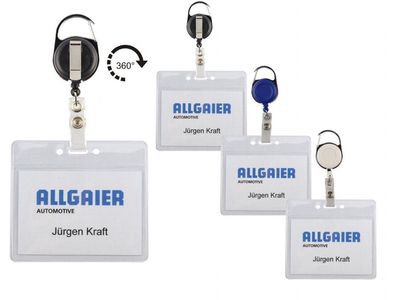 Kartenhalter für 2 Karten m Ausweisjojo Skipasshalter drehbar JOJO Kartenhalter