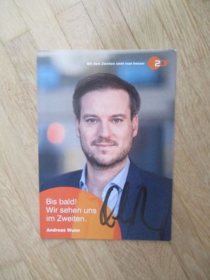 ZDF Fernsehmoderator Andreas Wunn - handsigniertes Autogramm!!!