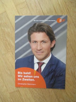 ZDF Fernsehmoderator Christopher Wehrmann - handsigniertes Autogramm!!!