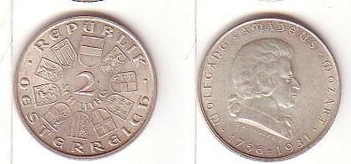 2 Schilling Silber Münze Österreich Mozart 1931