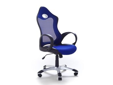 Designer Leder Chefsessel New Age Chefsessel Bürosessel blau Bürostuhl Drehstuhl neu