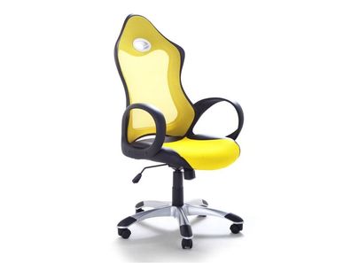 Designer Leder Chefsessel New Age Chefsessel Bürosessel gelb Bürostuhl Drehstuhl neu
