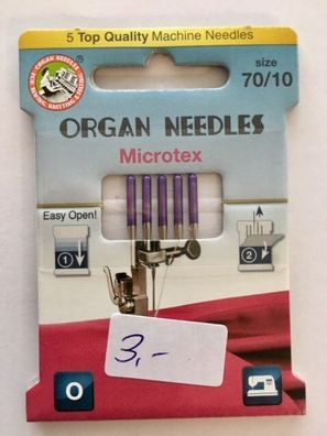 5 Organ Nähmaschinennadeln Microtex
