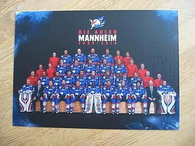 Mannschaftskarte Eishockey Adler Mannheim Saison 09/10!