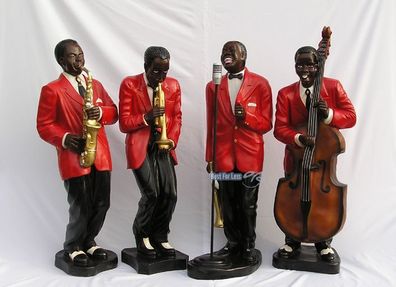 Jazz Band Dekofigur USA Bluse Musiker Deko Figuren Figur New Orleans Mississippi