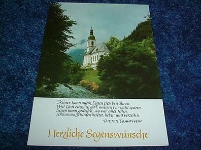 1856/ Postkarte mit Spruch-Herzliche Segenswünsche