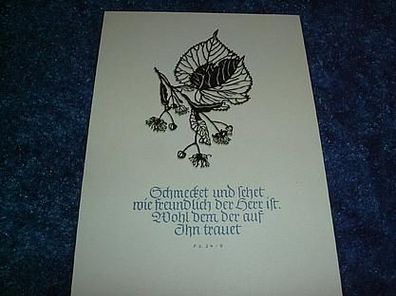 1859/ Postkarte Scherenschnitt-Lindenblüte