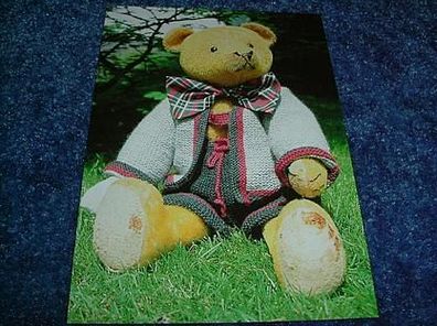 1871/ Postkarte-Teddy mit großer Fliege