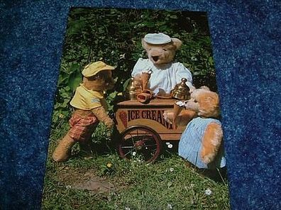 1872/ Postkarte-Teddy als Eisverkäufer