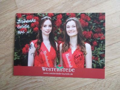 Westerstede Rhododendron Majestäten 2017/2018 Talea & Freya handsignierte Autogramme!