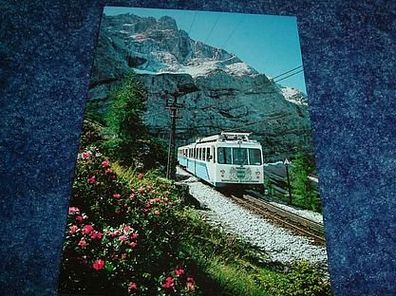 1954/ Ansichtskarte-Zugspitze-Fahrt mit Zahnradbahn