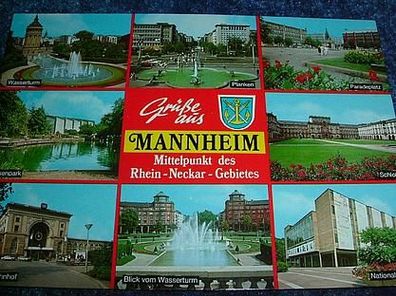 1990/ Ansichtskarte-Grüße aus Mannheim