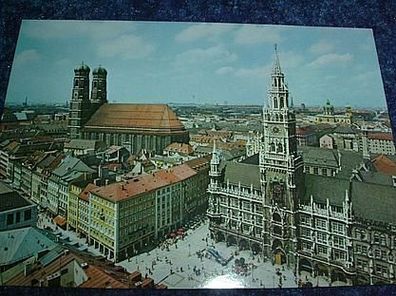 1992/ Ansichtskarte-München-Frauenkirche und Rathaus