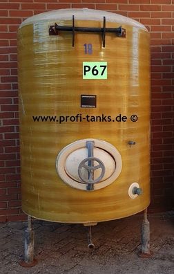 Angebot für P67 gebrauchter 2.100L Polyestertank GFK-Tank Lagerbehälter Container