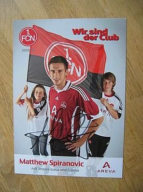1. FC Nürnberg Saison 09/10 Matthew Spiranovic Autogram
