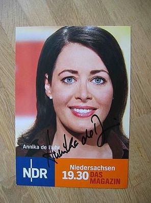 NDR Fernsehmoderatorin Annika de Buhr - Autogramm!