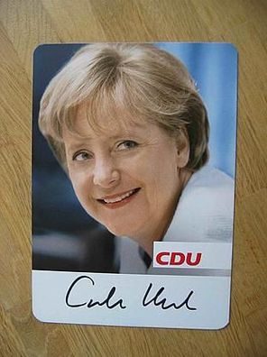 Bundeskanzlerin CDU Politikerin Angela Merkel - handsigniertes Autogramm!!!