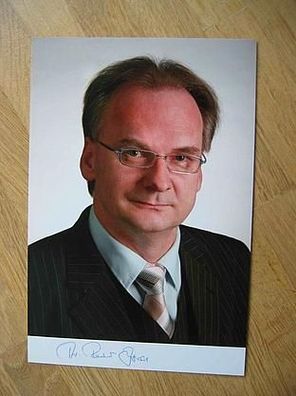 Sachsen-Anhalt Minister CDU Dr. Reiner Haseloff - handsigniertes Autogramm!!!