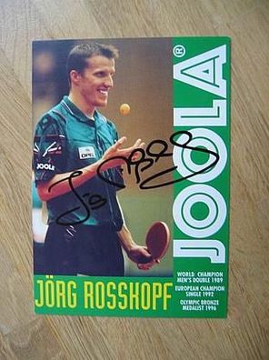 Tischtennisstar Jörg Rosskopf - handsigniertes Autogramm!!!