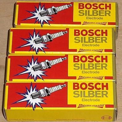 4 Bosch Zündkerzen F6DSR - Silber Electrode Neu !