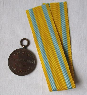 Sachsen Friedrich August Medaille in Bronze mit Band (113373)