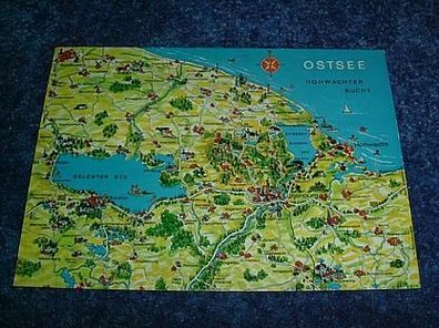 2325/ Ansichtskarte-Übersichtskarte von westl. Ostsee