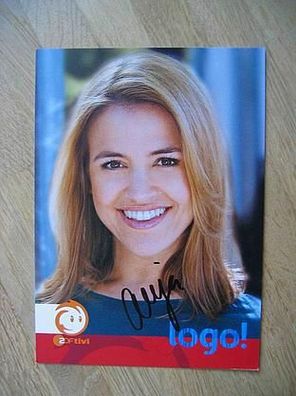 ZDF Fernsehmoderatorin Anja Roth - handsigniertes Autogramm!!!