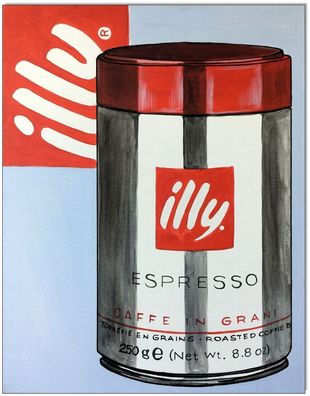 Klausewitz: Original Acryl auf Leinwand: Illy´s Coffee Can Art / 40x50 cm