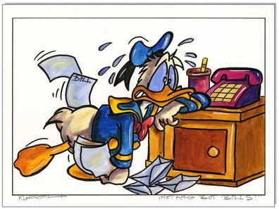 Klausewitz: Original Acryl auf Acrylmalpapier: Donald Duck Nothing but... /30x40 cm