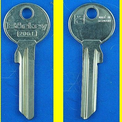 Schlüsselrohling Börkey 206 L für verschiedene BKS Profilzylinder