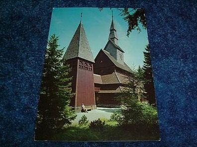 2445/ Ansichtskarte-Nordische Stabholzkirche-Hahnenklee