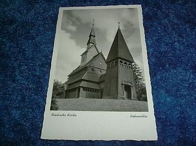 2446/ Ansichtskarte-Nordische Stabholzkirche-Hahnenklee