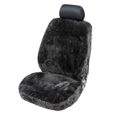 Lammfellbezug Auto Sitzbezug Sitzbezüge Lammfell Fellbezug Fell Merino anthrazit