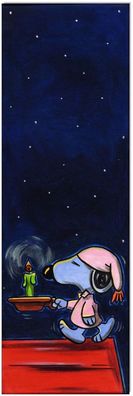 Klausewitz: Original Acryl auf Leinwand: Good night, Snoopy! / 20x60 cm