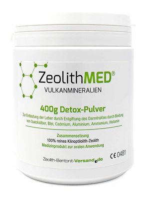Zeolith MED® Pulver 400g Natur Klinoptilolith Zeolith Medizinprodukt