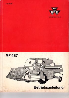 Originale Betriebsanleitung Massey Ferguson Mähdrescher MF 487