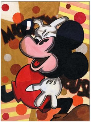 Klausewitz: Original Acryl auf Leinwand: Cubistic Mickey Mouse I / 30x40 cm