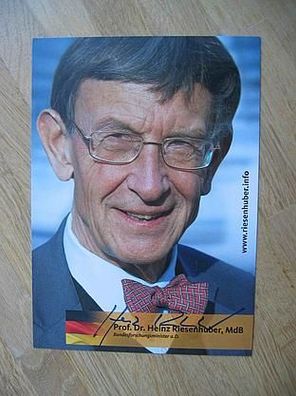 Bundesminister a.D. CDU Prof. Dr. Heinz Riesenhuber - handsigniertes Autogramm!!!