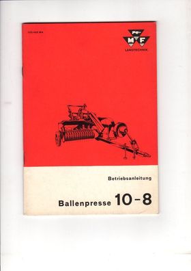 Betriebsanleitung Massey Ferguson Ballenpresse MF 10 - 8