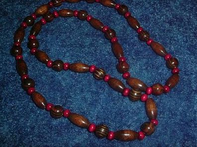 Perlenkette aus Holz -Modeschmuck