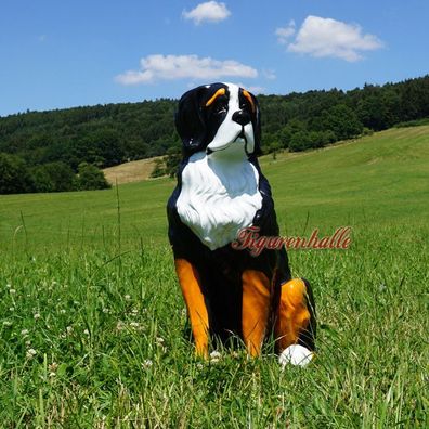 Berner Sennenhund Figur Statue Skulptur Gartenfigur Hunde Dekoration Fan Artikel