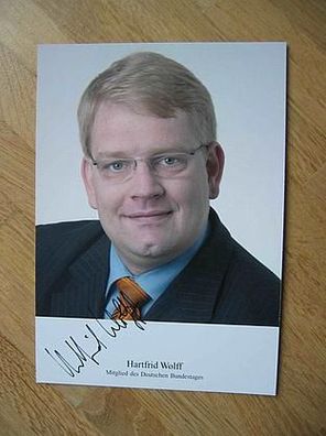 MdB FDP Hartfrid Wolff - handsigniertes Autogramm!