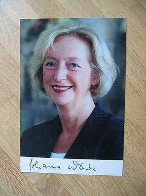 Brandenburg Ministerin Prof. Dr. Johanna Wanka - handsigniertes Autogramm!!!