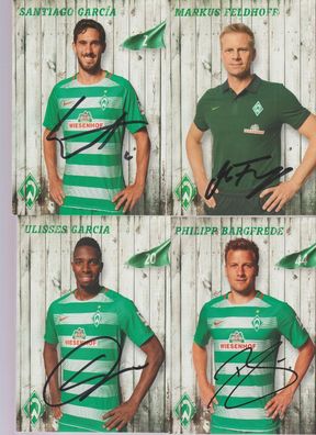8x Werder Bremen Autogramme Saison 2016/2017
