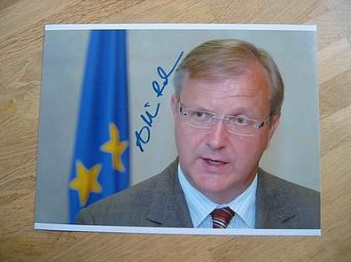 EU Kommissar Olli Rehn - handsigniertes Autogramm!