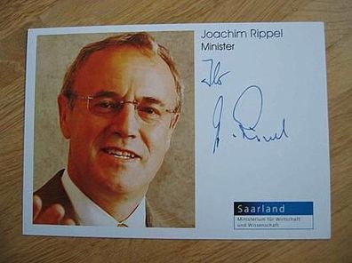 Saarland Minister Joachim Rippel handsign. Autogramm!!!