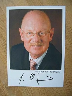 Saarland Minister Prof. Dr. Gerhard Vigener - Autogramm